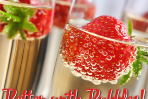 bubbles, fruit and drink