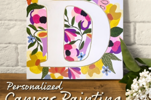 large alphabet letter with decorative embellishment