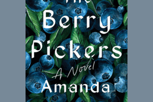 blueberries with text