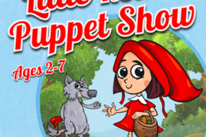 red headed child with basket, on path outside