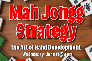mah jonng tiles and decorative text