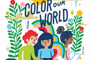 children drawing with colorful doodles