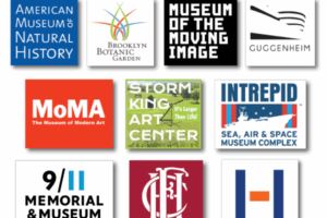logos of various museums in NYC