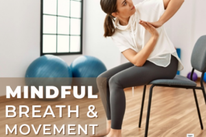 woman sitting on a chair in pray pose