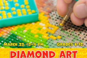 hand holding tool fr plastic diamond multi colored tiles