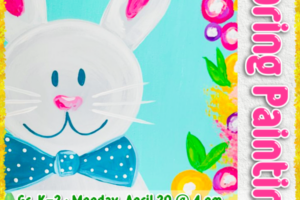 bunny with blue bowtie