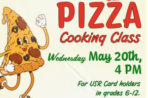 animated pizza dancing with decorative text