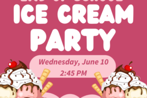 decorative text with ice cream and sprinkles