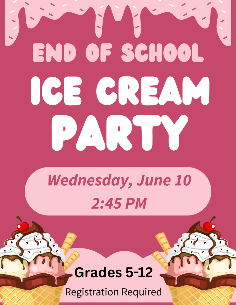 decorative text with ice cream and sprinkles