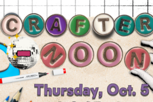 crafts supplies and decorative text