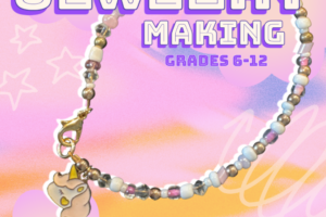 Necklace and decorative text