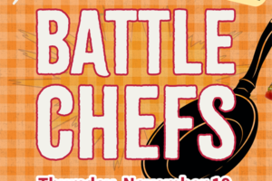 checkered tablecloth and frying pan